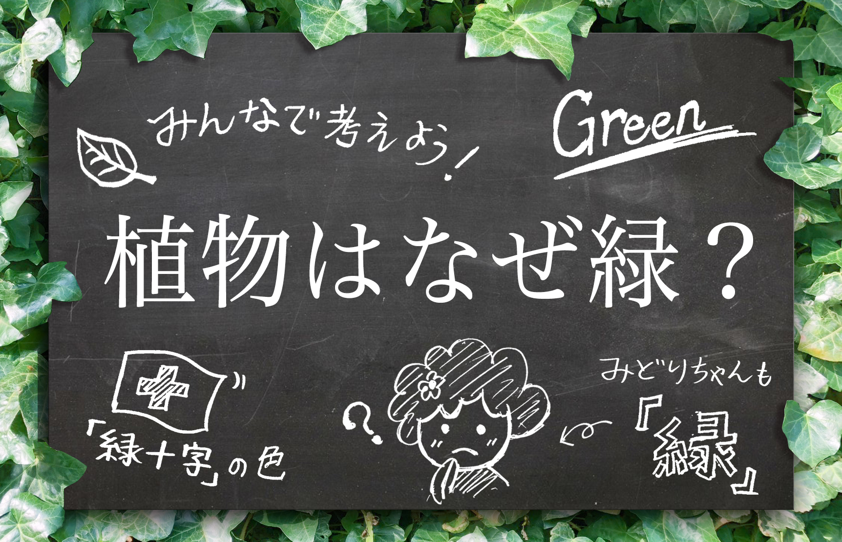 植物はなぜ緑色 色で学ぶ エコと防災 屋上緑化やエコ 防災対策を検討するなら川田工業 川田工業株式会社 環境関連事業